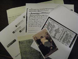 Genealogy research documents